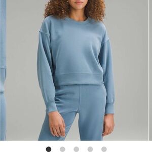 Lululemon Softstreme Perfecy Oversized Utility Blue Crewneck 0